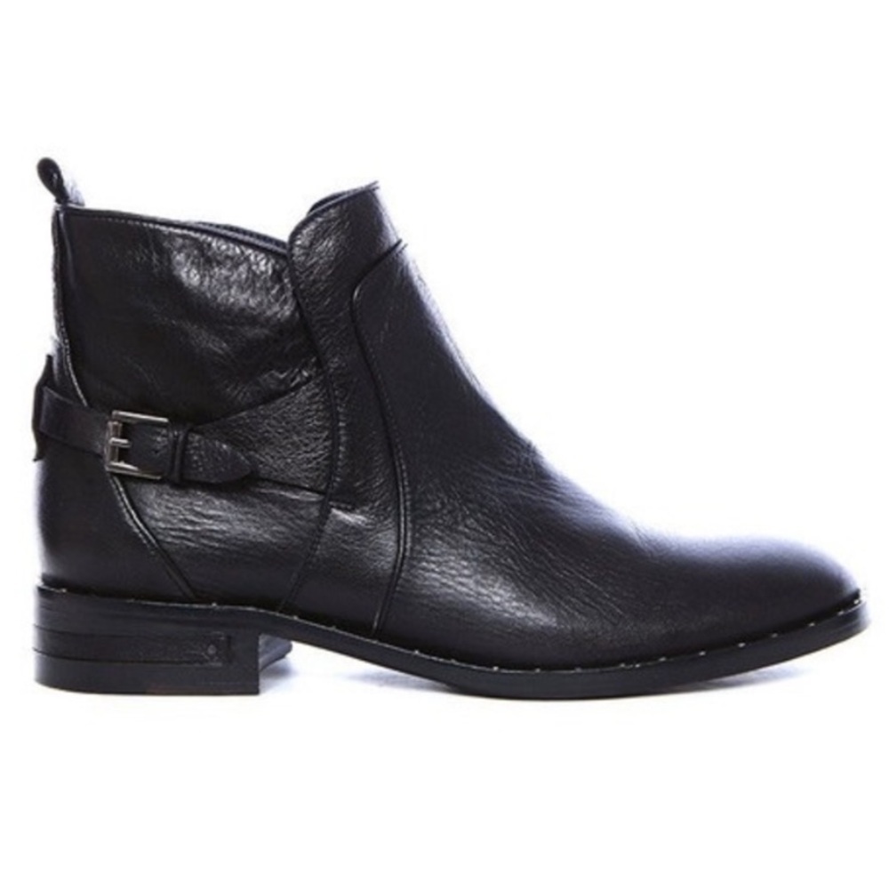 Freda Salvador Black Leather Ankle Boots